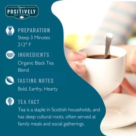 Organic Positively Tea Company, Scottish Breakfast Black Tea, Loose Leaf, 16 Ounce