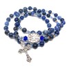 6mm Simulated Blue Lapis Beads Full Rosary Stretchable & Twistable