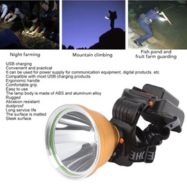 Topyond High Power LED Headlamp, High Bright USB Rechargeable Headlight, Waterproof, Outdoor Spotlight Flashlight, for Hunting, Camping, Hiking, Fishing, Emergency