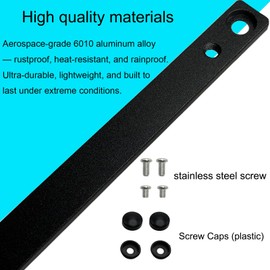 JDM to US License Plate Adapter Bracket - Universal Fit for Toyota Hilux/Mazda B-Series Mini Trucks, Heavy-Duty Black Powder Coated Mount, No-Drill Installation