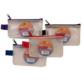 6 x Mini Tuff Bags Heavy Duty Strong Weatherproof Storage Zip Wallet Cases