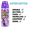 Fringoo - 600ml Kids Water Bottle with Straw & Fliptop