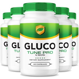 (5 Pack) Gluco Tune Pro – Daily Flow & Circulation Support Formula with a Clean, Potent Blend to Help Maintain Natural Balance, Energy & Stable Levels | Easy-to-Take GlucoTune Pro Pills (300 Capsules)