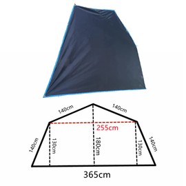 Kadahis One-Pole Tent Sheet, Ground Sheet, Pentagonal Sheet, Tent Sheet, Shelter, Multi-functional, Lightweight, Waterproof, PU4000mm, Storage Bag Included, Pegs Sold Separately