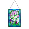 Viveta Hummingbird Stained Glass Window Hanging, Stained Glass Suncatchers for