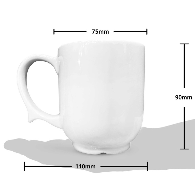 Dignity by Wade Large Handled Cup - White