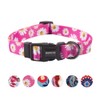 QQPETS Adjustable Soft Dog Collar: Print Flower Pink Multicolor Cute