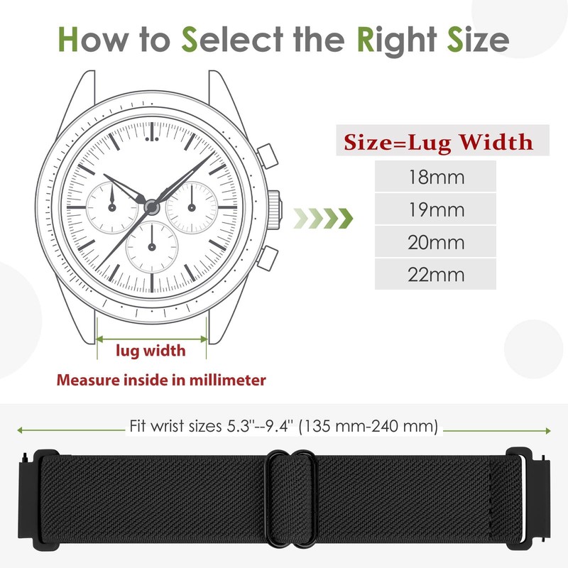 SIMYYO Nylon Watch Bands, Quick Release Watch Straps for Men