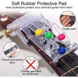 Guitar Aid Guitar Beginner Tool,Guitar Beginner One-Key Chord Assisted Learning Tools Classical Chord Guitar Chord Practice Tool,Thumb Finger Pick,Guitar Finger Fingertip Protectors,Guitar Picks Set