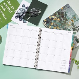 Planner 2025-2026 - Academic Planner 2025-2026, 9''x11'', July. 2025 - June. 2026, 2025-2026 Planner Weekly and Monthly, Colorful Tabs, Pocket, Twin-wire Binding - Art Leaves