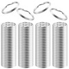 Bememo 100 Pack Small Key Ring Round Metal Split Rings