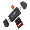 SD Card Reader, Acksky 2 in 1 USB 3.0 Micro