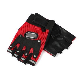 AfinderDE Children's Boys Girls Fingerless Half Finger Cycling Gloves PU Leather Cycling Gloves Sports Gloves Skate Gloves