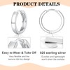 Silver Hoops Earrings for Women 925 Sterling Silver Hypoallergenic Small