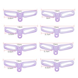 Hinapan 16 Stück Augenbrauenschablonen, mit Griff und Riemen, Brauenpinsel, Wiederverwendbare Augenbrauenschablone, 8 Stile, DIY-Augenbrauenstempel, Waschbares