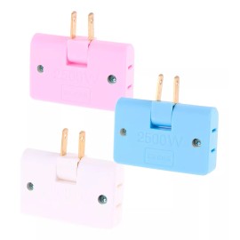 Maíz 3pz Adaptador Enchufe Bisagra Multicontacto Giratorio 180°