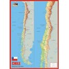 Chile Physical Map - 23.3 x 16.5 Inches - Paper