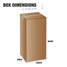 TAPE LOGIC 20x20x48 Tall Corrugated Boxes, Tall, 20L x 20W x 48H, Pack of 10 | Shipping, Packaging, Moving, Storage Box for Home or Business, Strong Wholesale Bulk Boxes