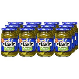 Vlasic Ovals Hamburger Dill Pickle Chips, Keto Friendly, 12 - 16 FL OZ Jars