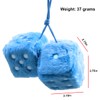 Moioee Pair of Retro Square, 3 inch Fuzzy Plush Dice
