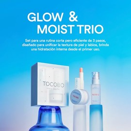 TOCOBO Glow & Moist Trio Set Kit de Cuidado Facial Coreano para Hidratar e Iluminar la Piel