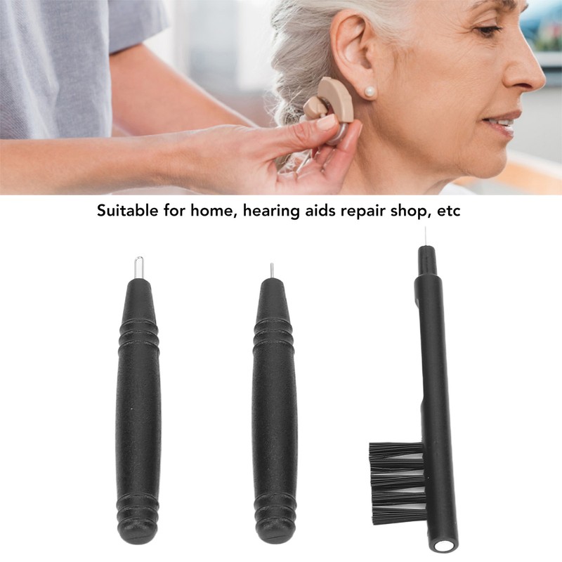Hearing Aids Cleaning Tools U Screwdriver 5 Hole Brush Portable