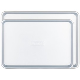 Viking Premium 2-Piece Nonstick Baking Sheet Pan Set, Made without PFAS, Heavy Gauge Aluminized Steel Cookie Sheets with Reinforced Iron Frame, 15 & 18-Inch, Oven Safe to 475F