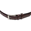 KIETH Men's Business Belt, Italian Calf Leather, Dark Brown, 50