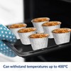 ebake Aluminium Foil Tin Cups - 50Pack Reusable Cupcake Cases