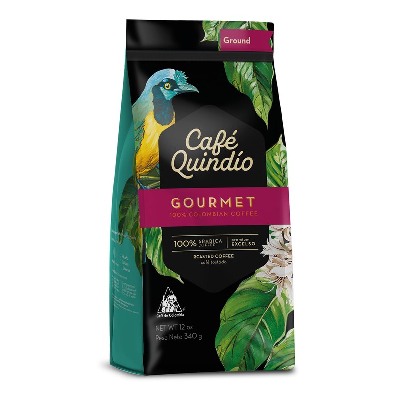 Cafe Quindio Gourmet - Medium Roast 100% Colombian Excelso Ground