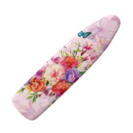 Oamsistay Floral Iron Board Pad, Elastic Edge Ironing Board Cover, Full Size Scorch Resistant Padding, Heavy Duty Iron Pad Covers Ironing Board Accessories for Standard Size Ironing Table
