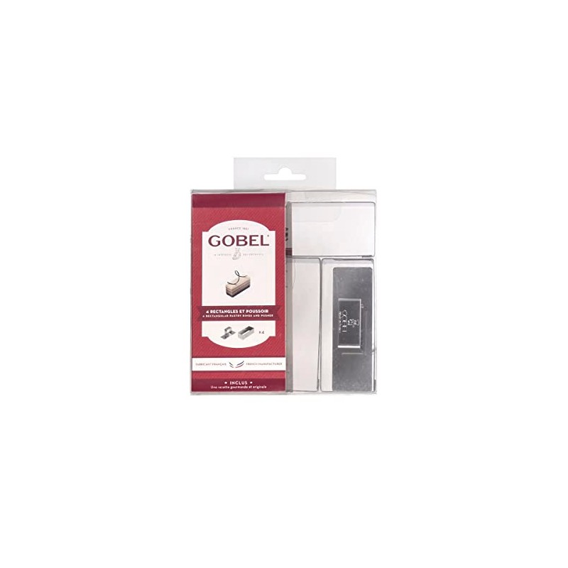 Gobel 881780 Schachtel mit 4 rechteckigen Formen + Stößel aus