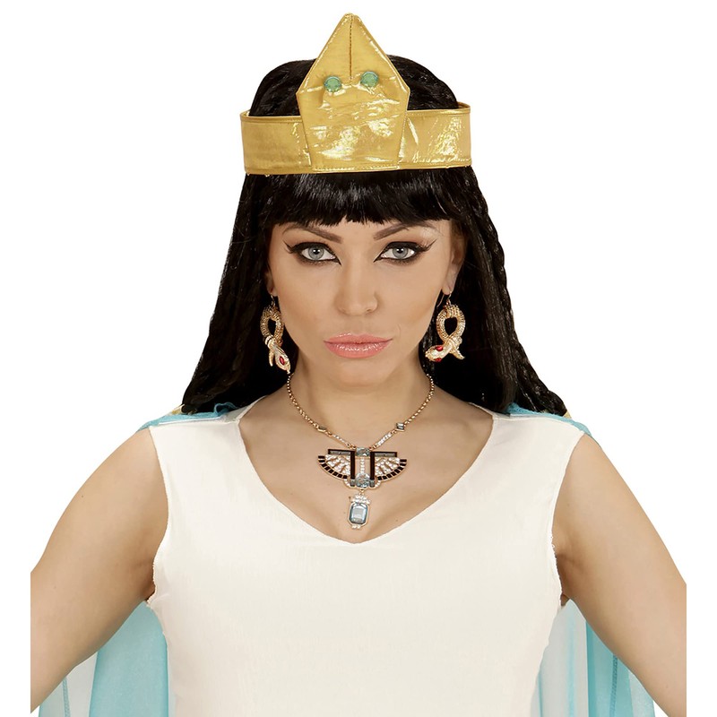 GOLD SNAKE EARRINGS WITH RED GEM EYES FOR FANCY DRESS