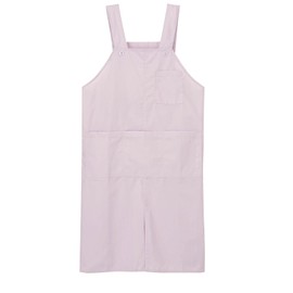 [Anmee] Nurse Apron Center Slit Long Length Nursery Teacher Caregiver Easy to Bend H-Shape Ladies Men's, lavender