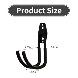 2 Pcs Garage Storage Hooks，Ev Charger Holder Wall Mount，Heavy-Duty J-Hook For EV Charger Cable Retractor，Suitable For Most Scenes (Black #Bending)