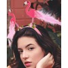 AORHOFJ Flamingo Headband, Funny Headpiece, Flamingo Hat, Headpiece, Plush, Tiara,