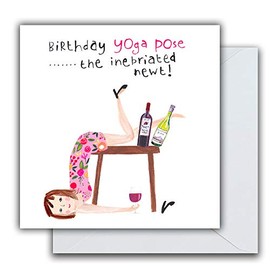 Emotional Rescue Birthday Card For Her, Funny Birthday Card, Yoga Birthday Card, Female Birthday Card, 163mmx163mm