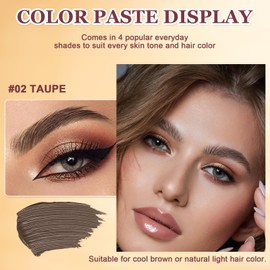 Eyebrow Pencil Hair Drawing, Eyebrow Pencil Liquid, 3D Microblading Eyebrow Pencil, Waterproof, Multifunctional Angled Eyebrow Brush, Creates Natural Eyebrow Colour (Taupe)