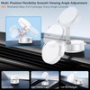 Universal Clamp&Magnetic Suction Cup Phone Holder,360°Foldable Phone Mount for Car/Dashboard/Desk