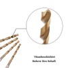 Saipor 13-Piece Twist Drill Bit Titanium Coated HSS Twist Drill