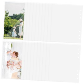 iplusmile 50pcs Clear Page Protectors for Binders Plastic Sleeves for Photos Postcards Documents Easy Loading Design Protective Barrier Against Water Stains