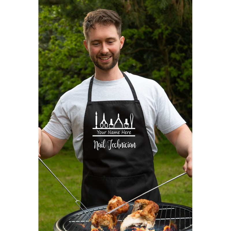 Print4U Personalise This Apron Nail Technician Add Name Or Company