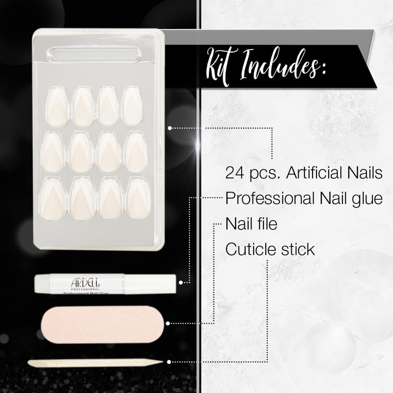 Ardell Nail Addict Artificial Nail Set, Modern French