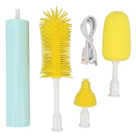 Electric Bottle Brush Cleaner Smart Removable Long Handle Silicone Automatic Baby Bottle Brush Cleaner for Most of Bottles Cups