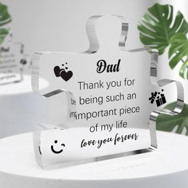 Gifts for Dad Gifts Dad Christmas Gifts Daddy Christmas Gifts Dad Birthday Gifts Daddy Gifts from Daughter Son Presents for Dad Father Gifts Xmas Acrylic Block Puzzle Father's Day Gifts Valentine