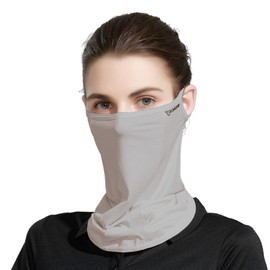 wakae Face Cover, UV Face Mask, Sunscreen, UV Protection, UPF50+, Neck Cover, Summer, Cool, Tennis, Climbing, Motorcycles, gray