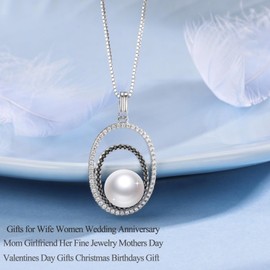 Freshwater Pearl Necklaces Jewelry Gifts for Women Wife Fine Jewelry for Women Christmas Day Valentines Day Gifts for Her, Mothers Day Gifts for Mom Women Wife, Anniversary Birthday Gifts
