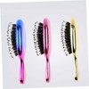 Baluue 2pcs Mini Hair Scalp Brush Boar Bristle Golden Hair