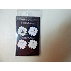 PEACH BEACH Logo (Green) Poker Chip - NEW