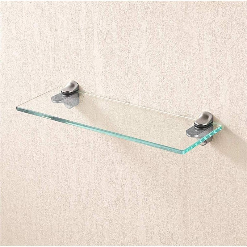 Adjustable Wood/Glass Shelf Bracket Solid Metal Wall Mount 2 Pcs
